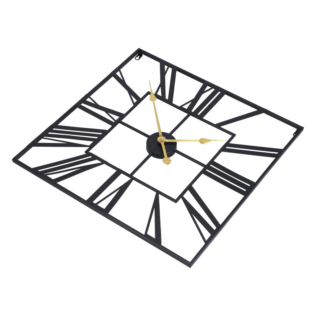 Wall Clock Iron Paint Art Roman Numeral Modern Fashionable Silent Large Wall Clock for Living Room
