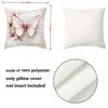 1 Pieces Vintage Pink Butterfly Floral Throw Pillow Covers Pattern Cushion Cover Suitable For Sofa Bedroom Car Pillow Cover