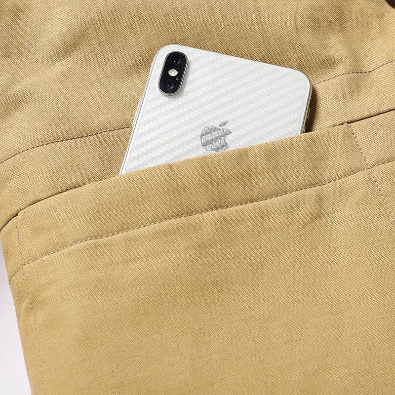 Men's Washed Pure Cotton Workwear Jacket - Spring & Autumn, Lapel Style, Suitable for Middle-Aged & Elderly