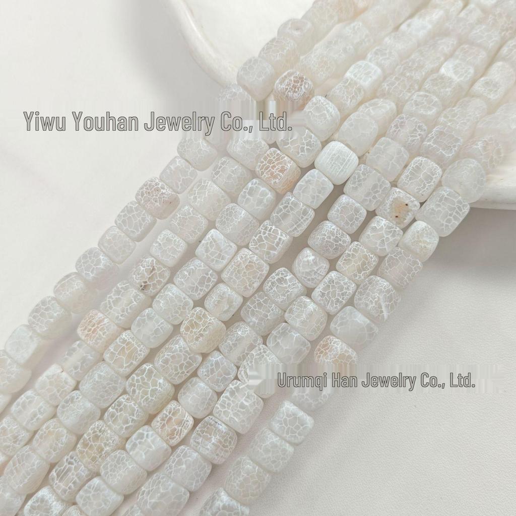 Square Weathered Sugar Cube Stone Beads - DIY Bracelet & Jewelry Accessories