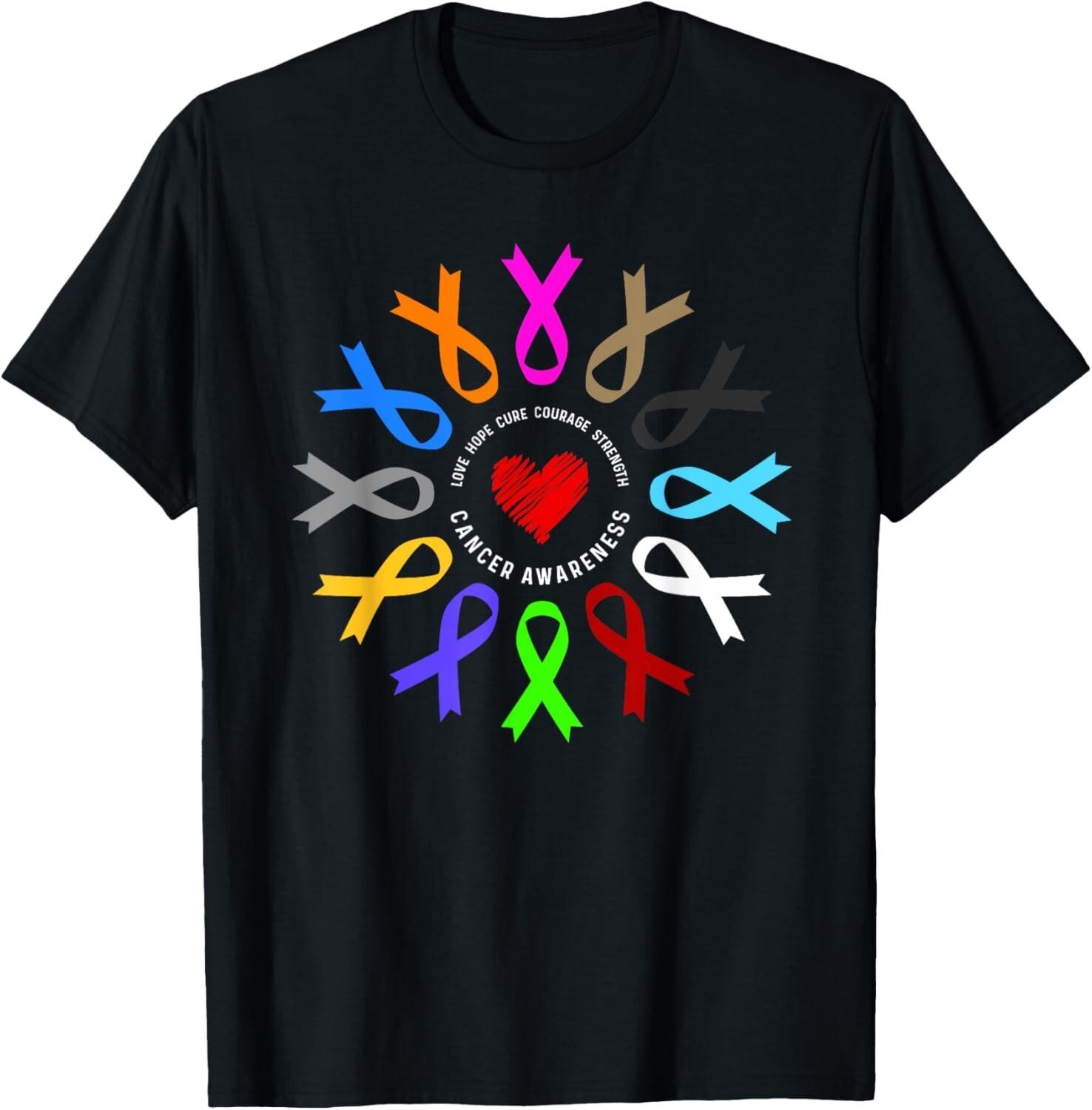 Breast Cancer Awareness TShirt Breast Cancer Awareness Ribbon Shirt AntiBreast Cancer Ribbon Emblem Womens Top S