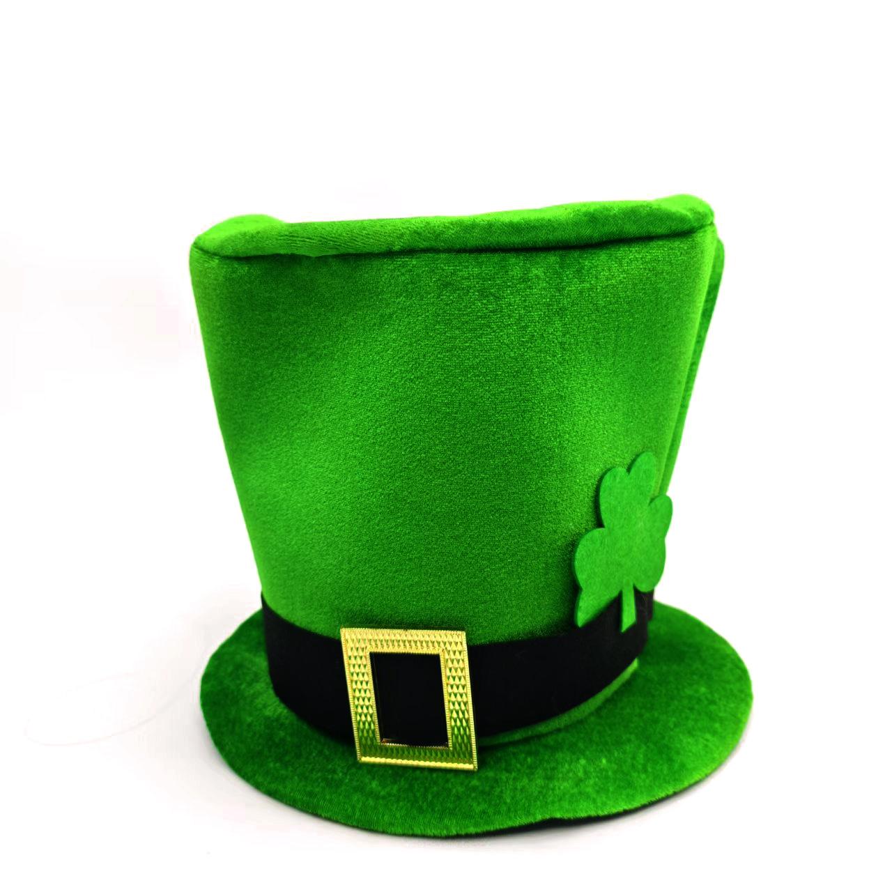 St. Patrick s Day Tall Top Hat Green Irish Leprechaun Hat Decor for Holiday Party Costume