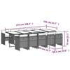 VidaXL 11-piece Garden Dining Set Cushions Black Braided Resin 3210570