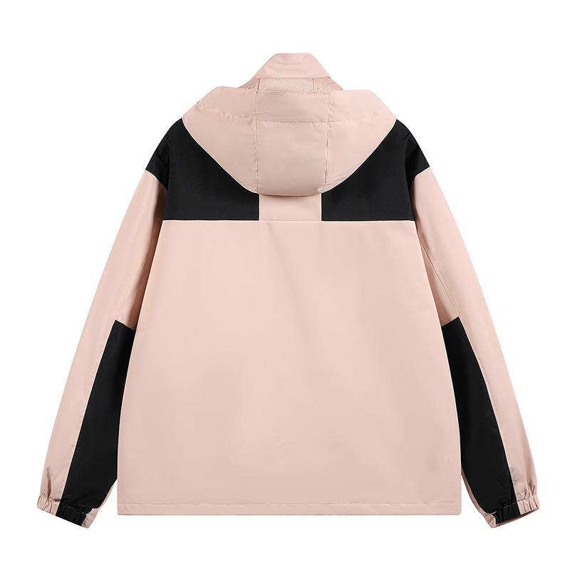 Couple's Windbreaker Jackets Men's and Women's Spring and Autumn Korean-style Casual Hooded Jackets Outdoor Mountaineering Jackets