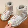 Girls' Cute Snow Boots: Warm, Velvet-Lined Winter Cotton Boots for 2025