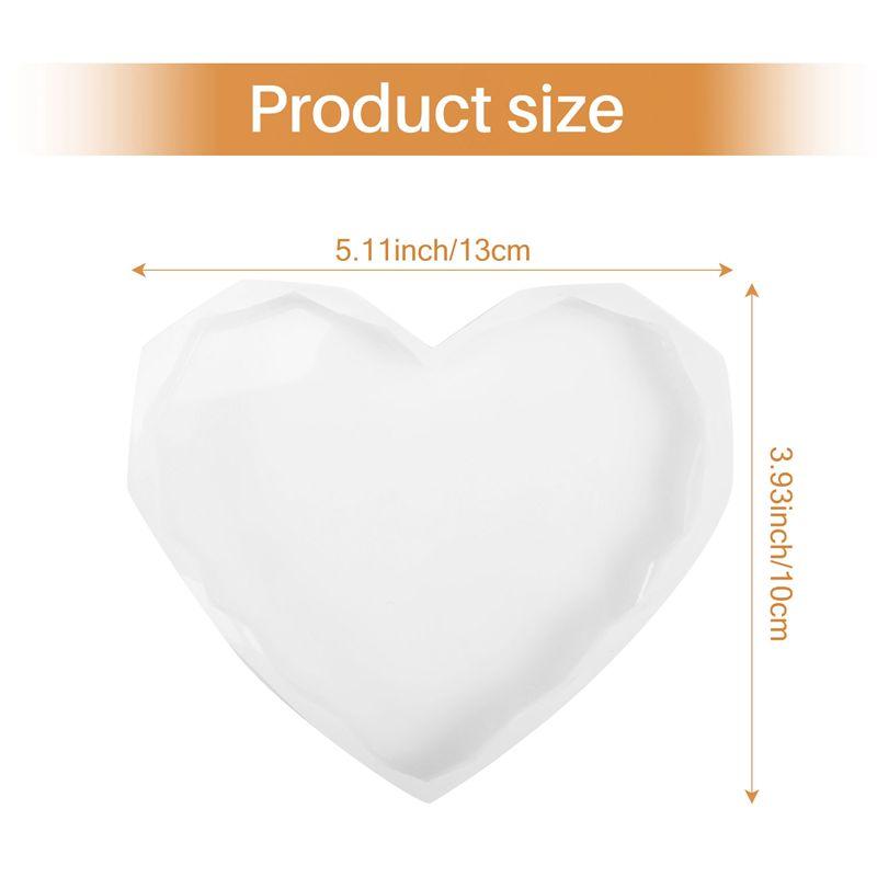 AEE4-5Pcs Silicone Coaster Moulds For Resin Cup Mats Mould Epoxy Casting Moulds Edge Heart Coaster Molds