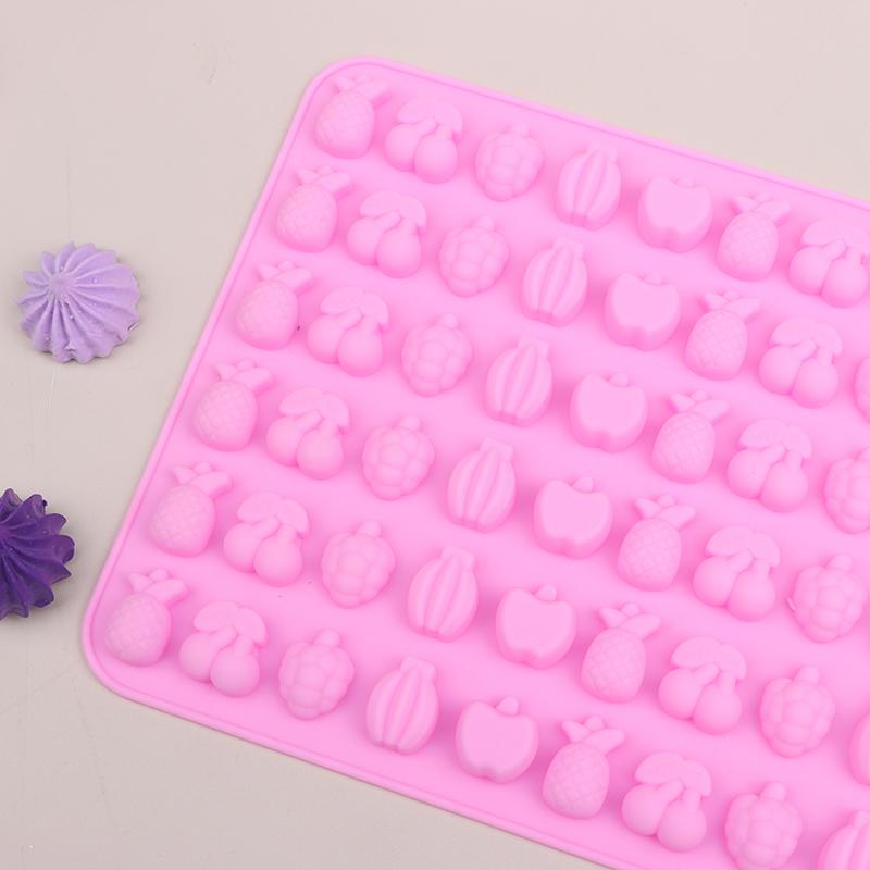 66 Grids Silicone Chocolate Mold Food Grade Small Fruits Shape Cake Baking Mould Non-Stick Candle Molds Fondant Candy Mold