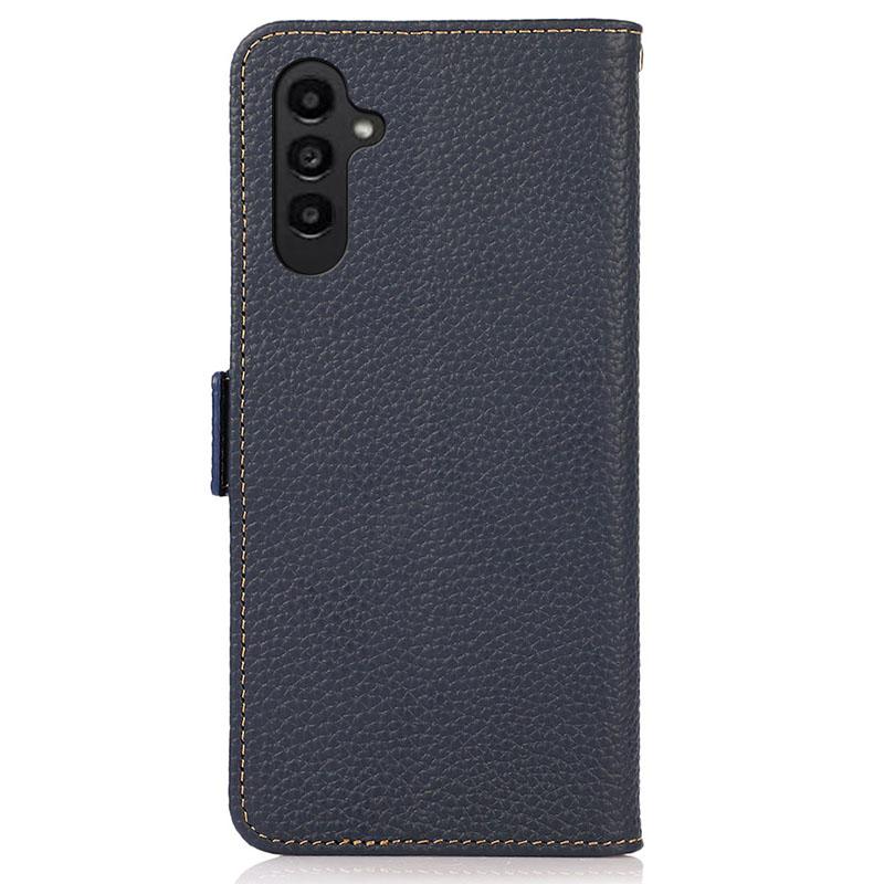 KHAZNEH For Samsung Galaxy S25+/S24+ Cover RFID Blocking Genuine Cow Leather Phone Shell