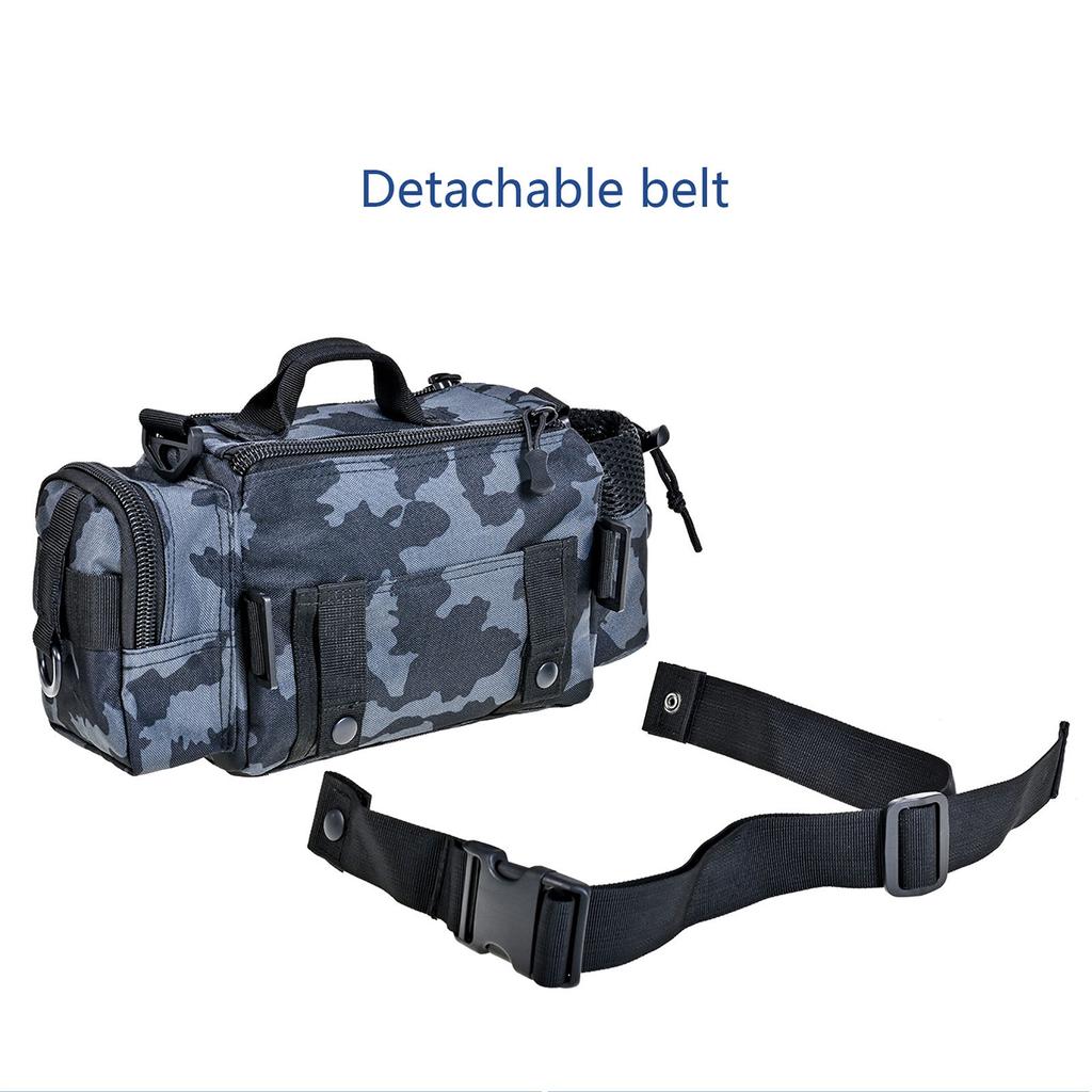 Versatile Fishing Tackle Bag With Removable Shoulder Strap For Freshwater And Saltwater Fishing - Store Tools And Rods With Ease