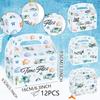 12 PCS Airplane Party Treat Boxes Birthday Decorations Plane Themed Party Favor Gift Box Bags Goodie Candy for Time Flies 1st Birthday Baby Shower