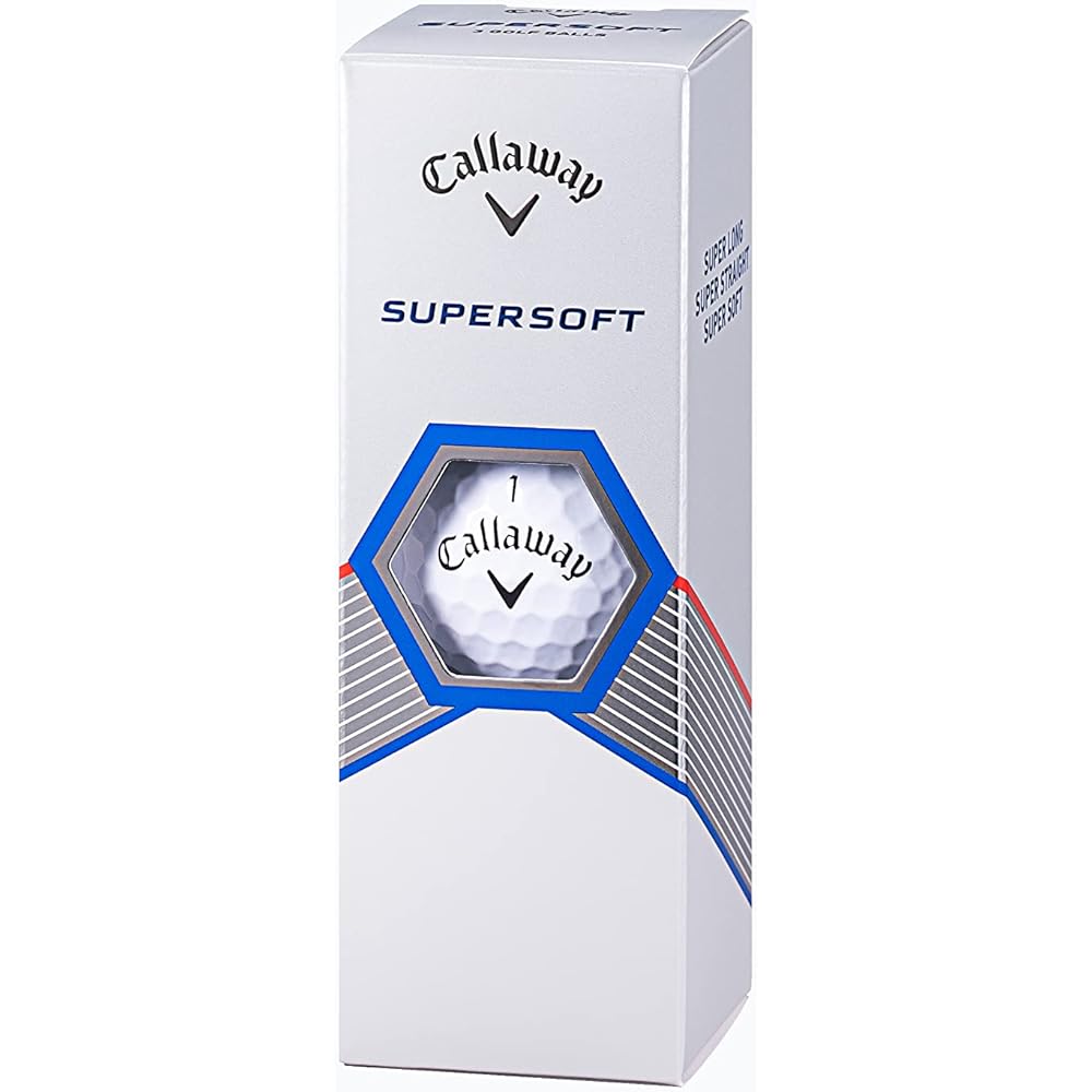 Bolas de Golfe Callaway Supersoft 23 Pacote com 12 Estrutura de 2 Peças Branco