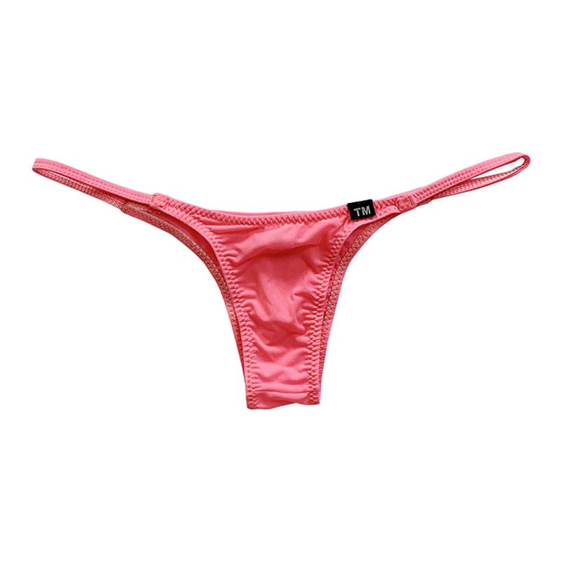 Eis-Seide G-String Herren Sexy Unterwäsche Eis-Seide Nahtlose Slips Niedrig sitzende Bikini-Hosen Männliche Atmungsaktive Slips Dessous Unterhosen