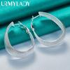 925 Sterling Silver Reticulate Earrings Charm Fine Jewelry
