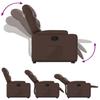 Vidaxl Lift and Recline Armchair, Brown, Faux Leather Upholstered