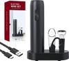 Electric Wine Bottle Opener Gifts Set Rechargeable Black Automatic Wine Opener with Led Light USB Charging Wine Corkscrew Kit
