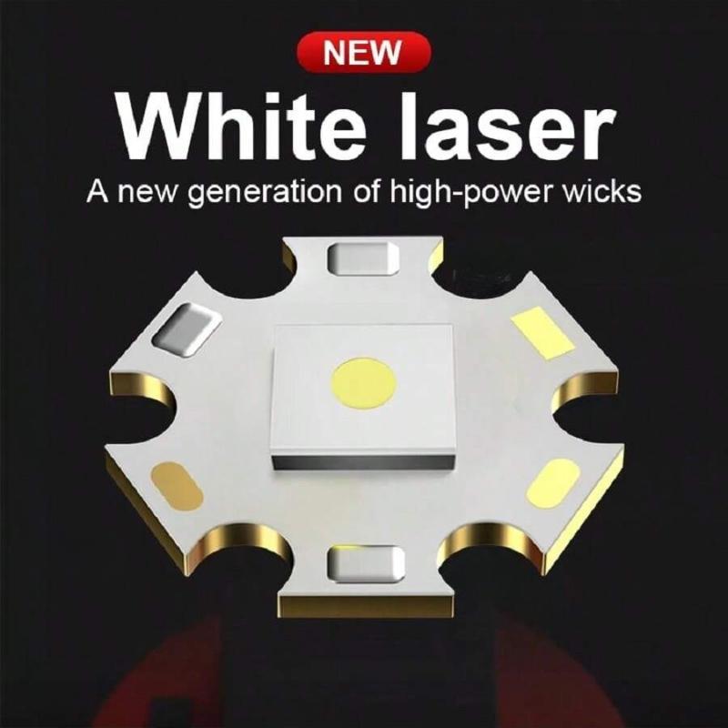 New Powerful LED Flashlight Rechargeable Portable Torch Outdoor Hiking Emergency Light White Laser Flashlight