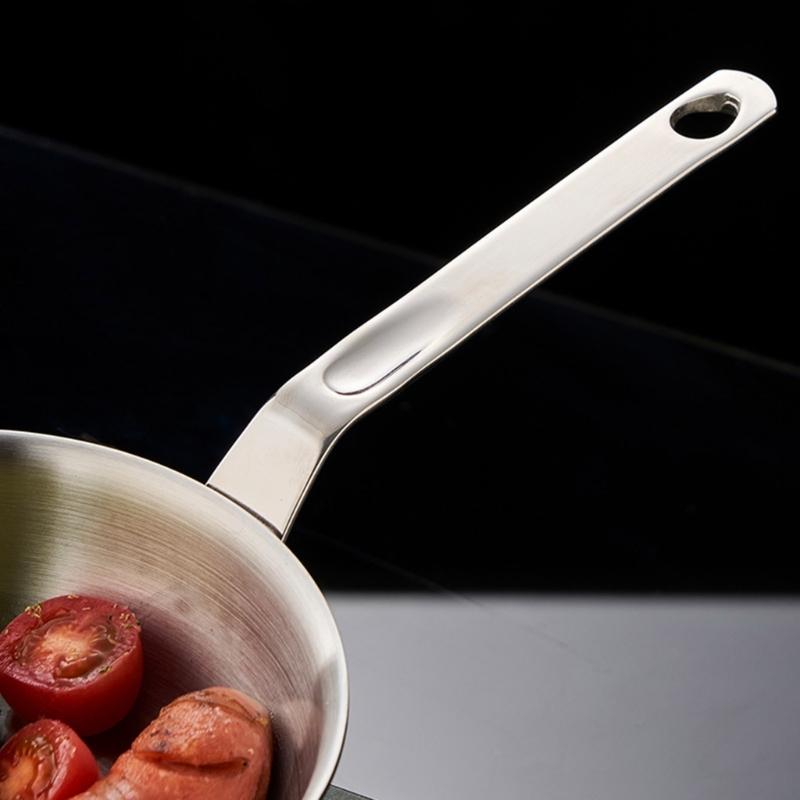 Eier Kochpfanne 316 Edelstahl Gleichmäßige Wärmeverteilung Stieltopf Für Kochfelder Küchengeschirr mit Ausguss