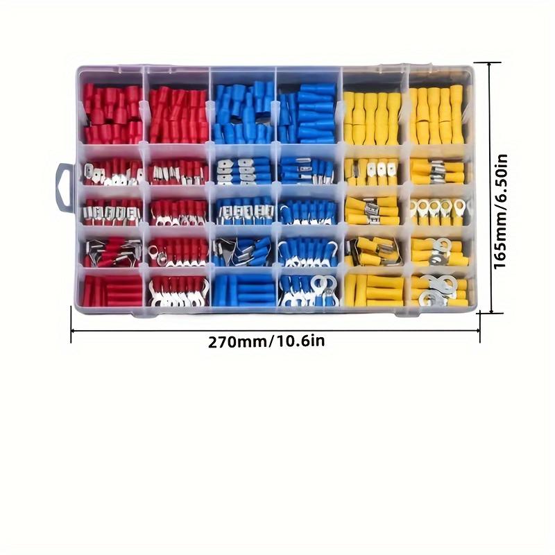 Insulated Electrical Wire Terminals Crimp Connectors Assorted Set, Color-Coded with Storage Box for Automotive Wiring