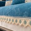 Stylowy pokrowiec na sofę z koronki Chenille, antypoślizgowy pokrowiec na fotel, dekoracyjne pokrowce na sofę modułową