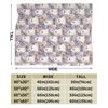 Halloween Wildflower Ghosts Pattern Blanket Cover Flannel Warm Throw Blankets for Car Sofa Couch Bedroom Quilt