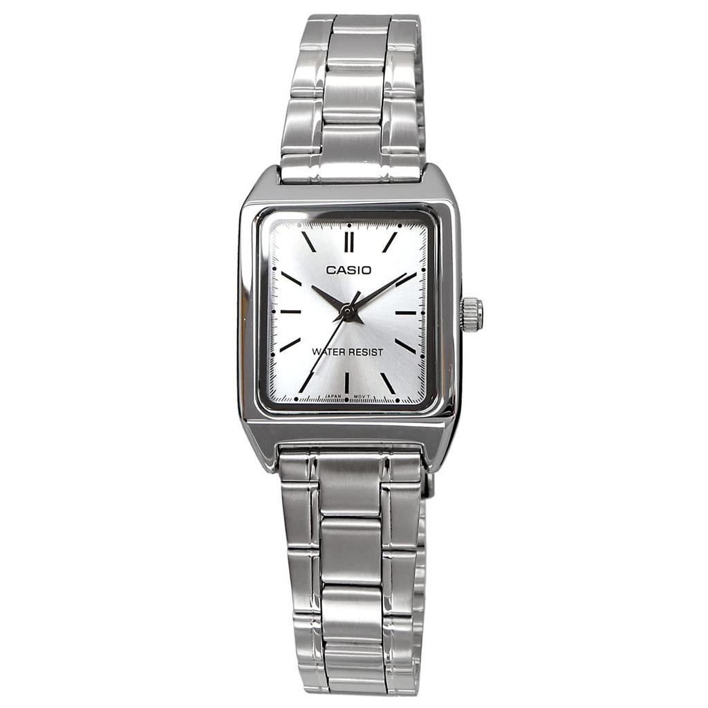 CASIO Standard Analog Watch LTP-V007D-7E Women's Silver Metal Band, 3-Hand Display, Overseas Model Design