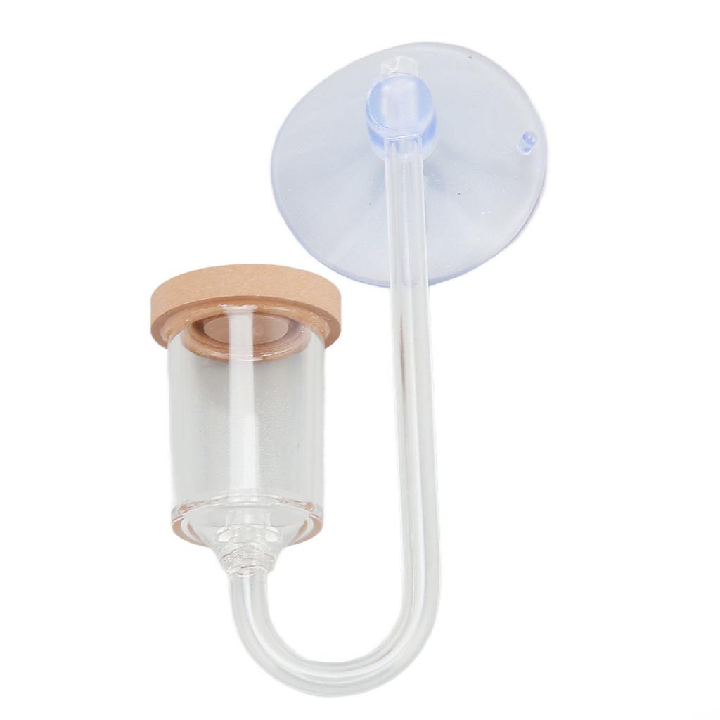 Aquarium CO2 Diffuser Slim Fish Tank Glass CO2 Refiner with Suction Cup for CO2 Glass Aquarium