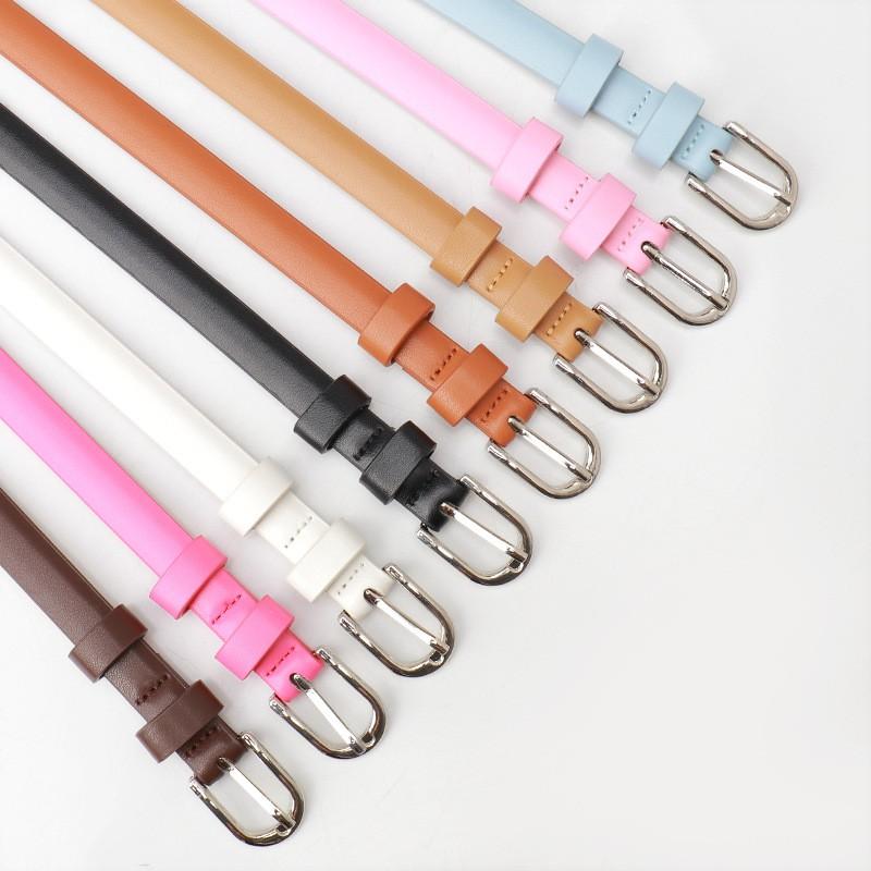 Slim Womens Fashion Belt With Alloy Pin Buckle Adjustable Waistband Jeans Skirts Casual Outfits