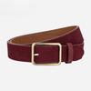 Korean Version of Simple Square Buckle Versatile Suede Belt for Women High-end Frosted Retro Dress Belt Leather Belt