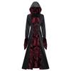 Cosplay Medieval Court Dress Court Vintage Dress Long Sleeve Court Vintage Hooded Pendulum Print