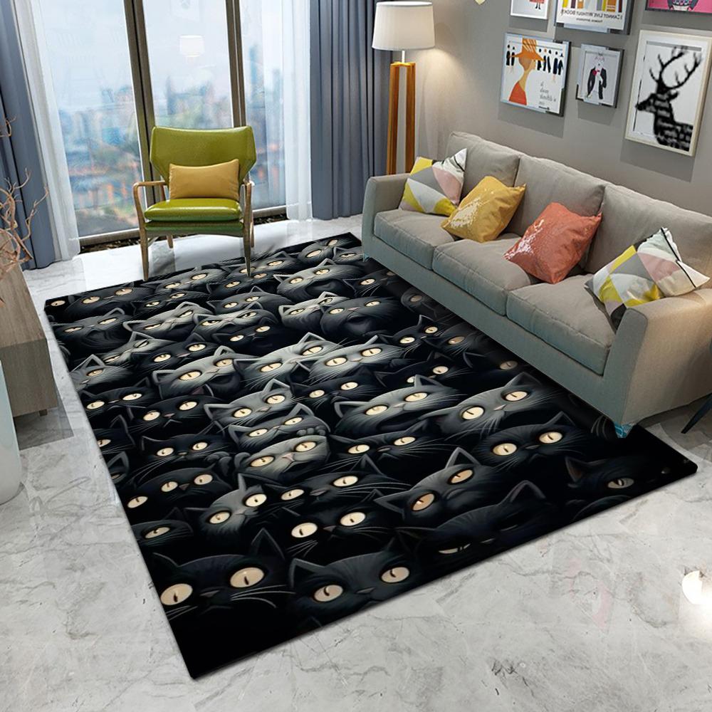 Kreskówka Wiele Słodkich Kotów Kociąt Dywan Salon Sofa Sypialnia Gabinet Kuchnia Mata Pod Drzwi Wejściowe Antypoślizgowa Kawaii Dekoracja Domu Dywanik