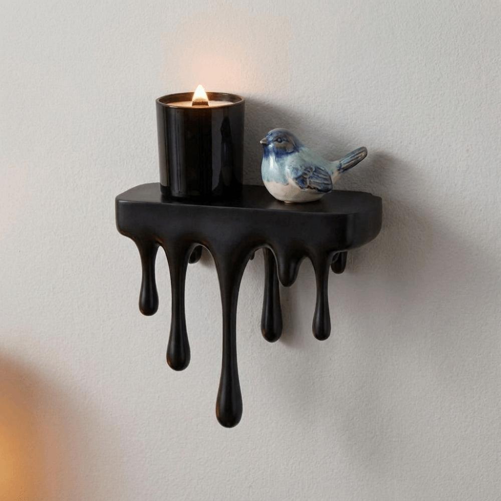 Stable Drip Floating Shelf 3D Printed Wall-Mounted Display Stand Melting Wall Shelf Living Room