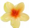 Fermacapelli Clip Fiore Giallo-Rosso Primavera Carnevale Hawaii Aloha 8cm