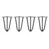 4PCS Wrought Iron Table Leg Simple Hairpin Coffee Legs with Foot Pad Home DIY Projects20cm