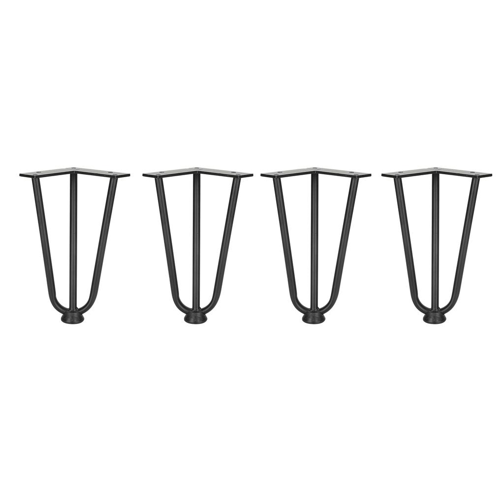 4PCS Wrought Iron Table Leg Simple Hairpin Coffee Legs with Foot Pad Home DIY Projects20cm