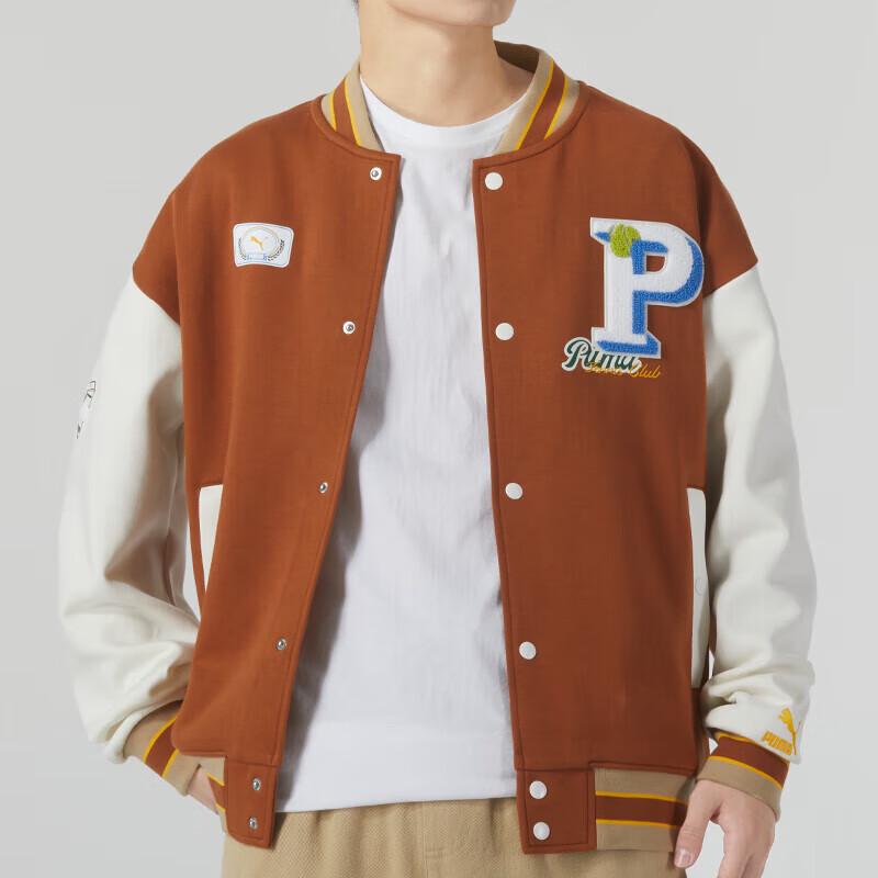 Puma Men's Classic Retro Color Block Baseball Jacket