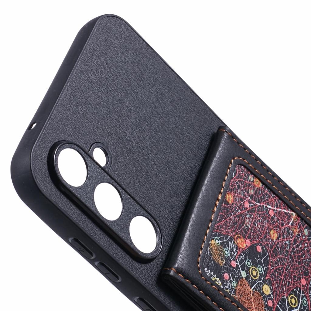 For Samsung Galaxy S24 FE Phone Case with Galaxy Card Bag Kickstand RFID Blocking