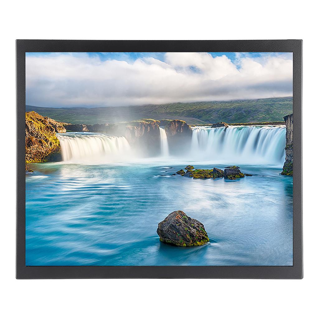 17in Resistive 4:3 Touch Screen 1280x1024 Embedded Metal Industrial Monitor for Full Interface