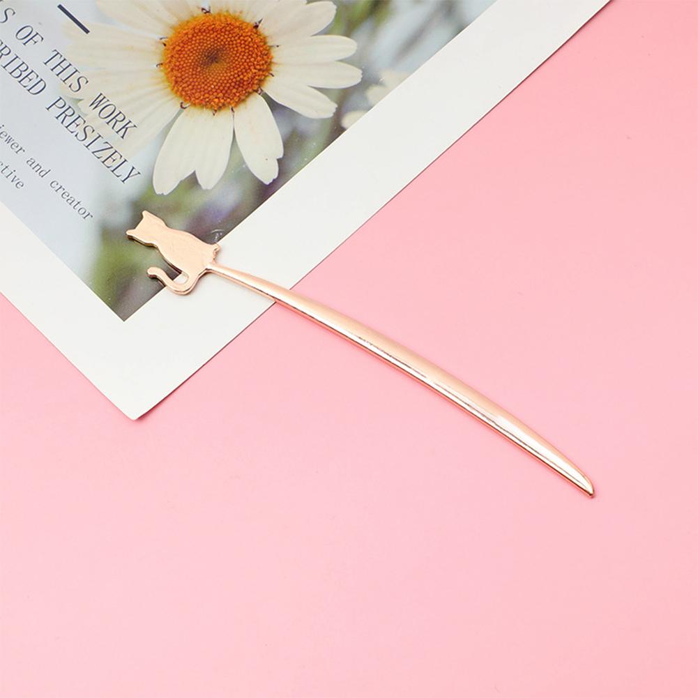 1PC Cute Bird & Cat Metal Alloy Book Clip Cartoon Animal Bookmark Anti-Rust Student Reading Assistant School Office Supplies