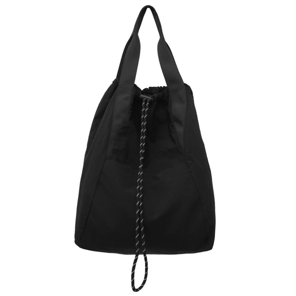Large Capacity Drawstring Shoulder Bag with Handle Sports Knapsack Nylon Backpack  School