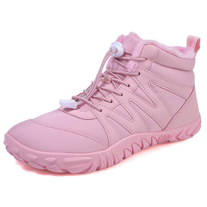 New five-finger men's snow boots barefoot piled thickened single shoes waterproof and non-slip barefoot non-slip cotton shoes