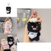Fluffy Cat Keychain With Chef Costume Plush Toy For Anime Fans