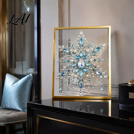 Decorative Art Supplies DIY Christmas Tree Jewelry Craft Kit Faux Crystal Bead Ornament Making Handmade Workshop Tools Set for Kids Adults Creative