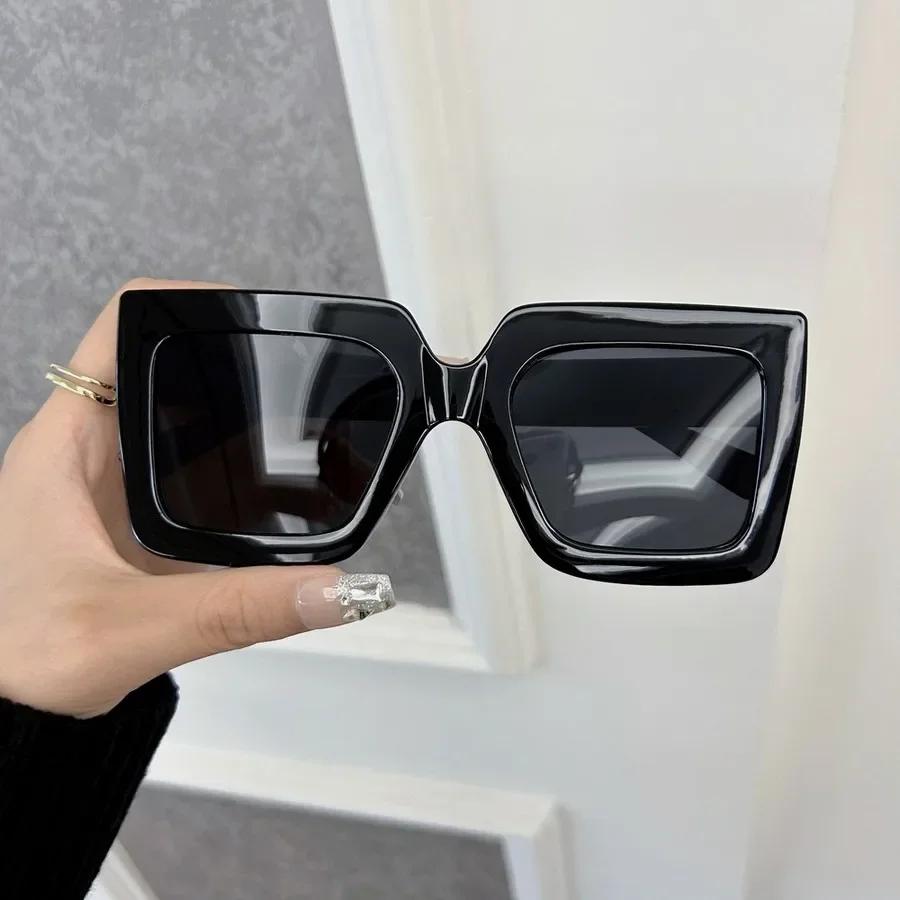 Geometric Square Designer Sunglasses Female Male Big Frame Lovely Sun Eyewear Female Male Stylish Oculos De Sol