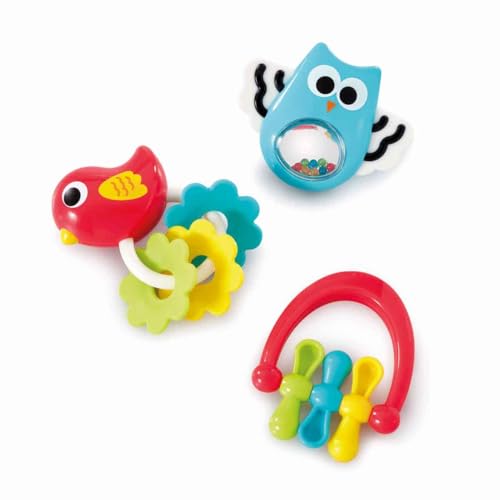 Early Learning Centre Моя первая погремушка 3 шт. Игрушка для малышей от 3 месяцев - Погремушка, Игрушка для ребенка, Подарок на рождение ребенка, 200381 (Подлинный продукт)