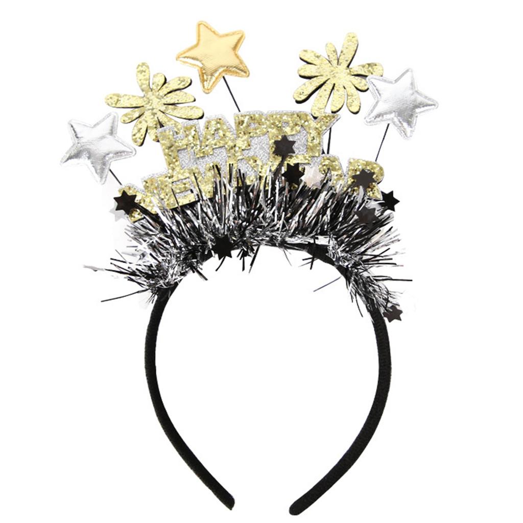 Glitter Headband 2025 Photo Props Fun Headband Party Blingbling Karaoke Party Hair Hoop Tinsel for Christmas Stage