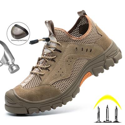 Scarpe da lavoro Stivali Uomo Donna Stivali di sicurezza con punta in acciaio Scarpe da lavoro in rete traspirante Scarpe antinfortunistiche antiurto Scarpe da costruzione Uomo