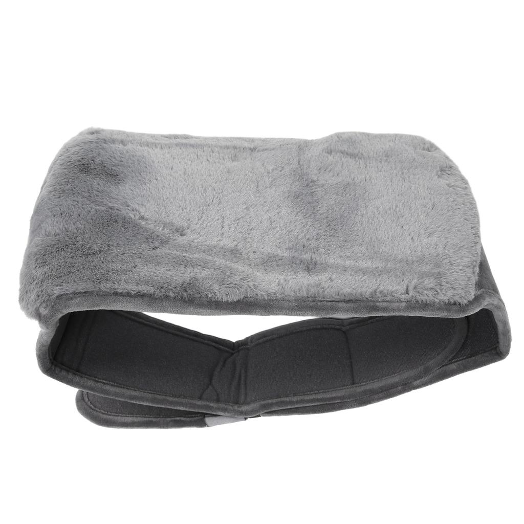 Uterus Warming Waist Belt Dark Gray Adjustable Thick Soft Plush Waist Cover for Hot Water Bottle
