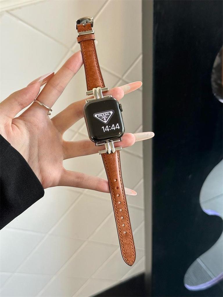 IWatch9 Vysoce kvalitní retro kožený řemínek pro Apple Watch Series SE/8/7/6/5/4/3/2/1 - Ideální pro podzim a zimu