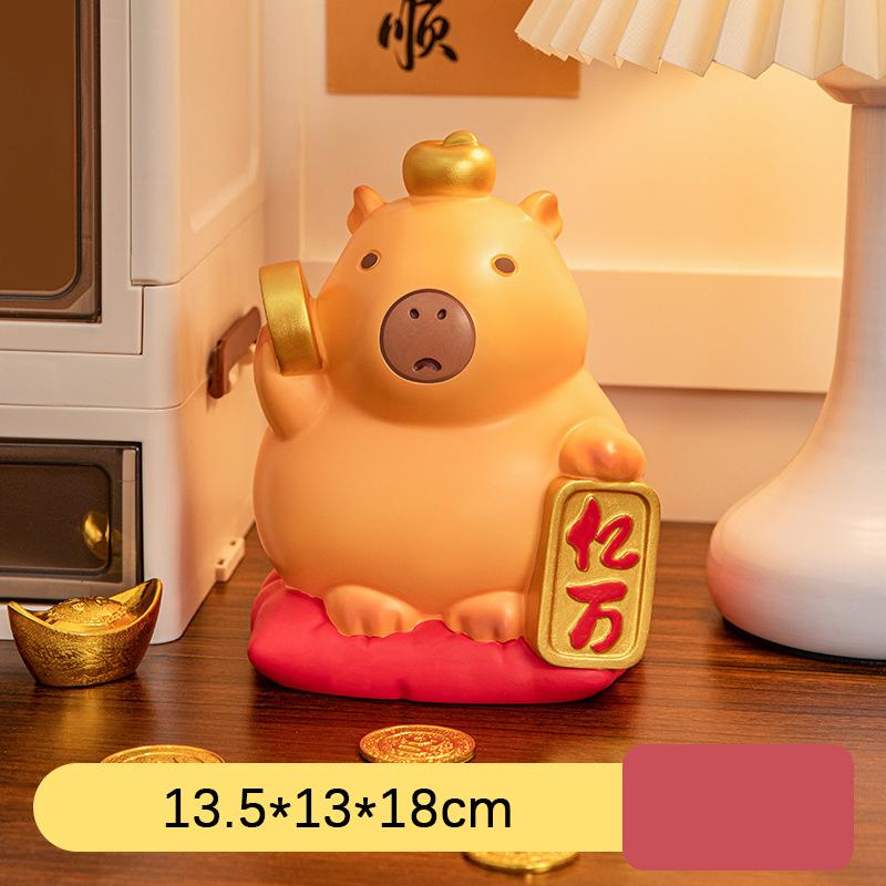Cute Cartoon Capybara Piggy Bank Large Capacity Guinea Pig Piggy Bank Cash Savings Home Decoration Desktop Crafts Kids Gifts
