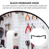 100Pcs Black Peg Hook Fixer Sturdy Plastic Clips to Secure Hooks on Pegboards Wall Organization System Components